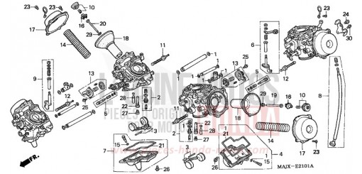 CARBURETOR (COMPONENT PARTS) ST1100AY de 2000